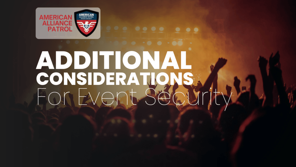 Additional Considerations for Event Security